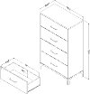 10497 Weathered Oak 4 Drawer Chest - Valet -6