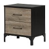 10498 Weathered Oak 2-Drawer Nightstand -Valet -4