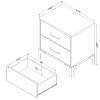 10498 Weathered Oak 2-Drawer Nightstand -Valet -7