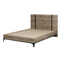 10529 Weathered Oak Queen Platform Bed - Valet-5