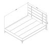 10529 Weathered Oak Queen Platform Bed - Valet-6