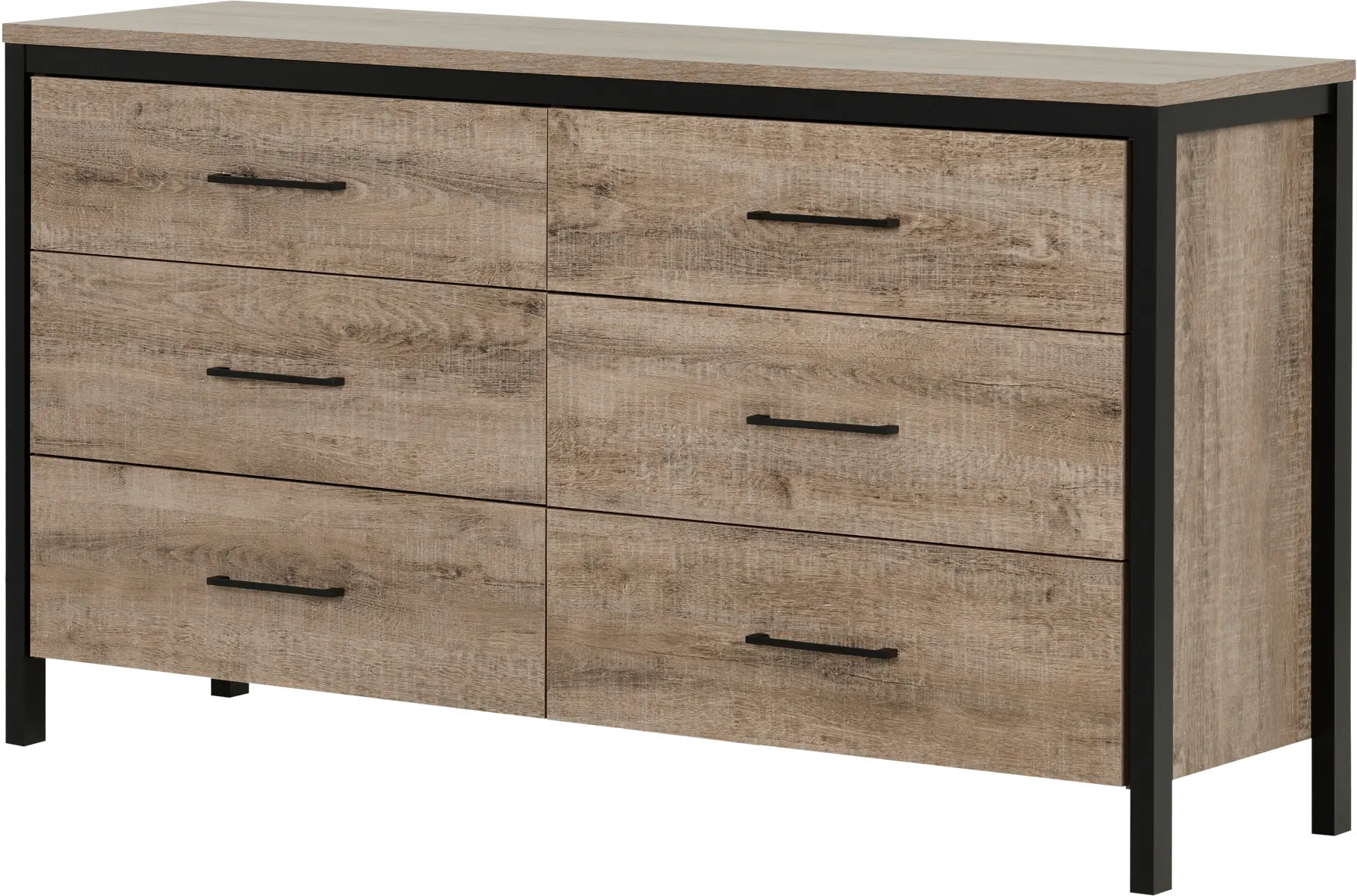 10491 Weathered Oak 6-Drawer Double Dresser - Munich-3