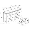 10491 Weathered Oak 6-Drawer Double Dresser - Munich -6