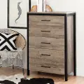 10492 Weathered Oak 5-Drawer Chest - South Shore