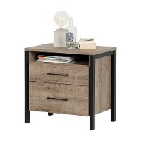 10493 Weathered Oak 2-Drawer Nightstand - Munich-3