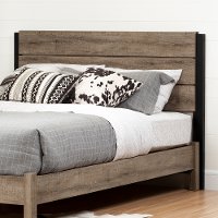 10494 Modern Farmhouse Weathered Oak Queen Headboard - Munich
