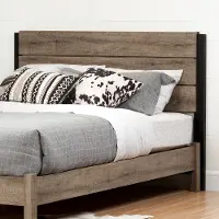 10494 Modern Farmhouse Weathered Oak Queen Headboard - Munich