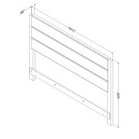 10494 Modern Farmhouse Weathered Oak Queen Headboard - Munich-4