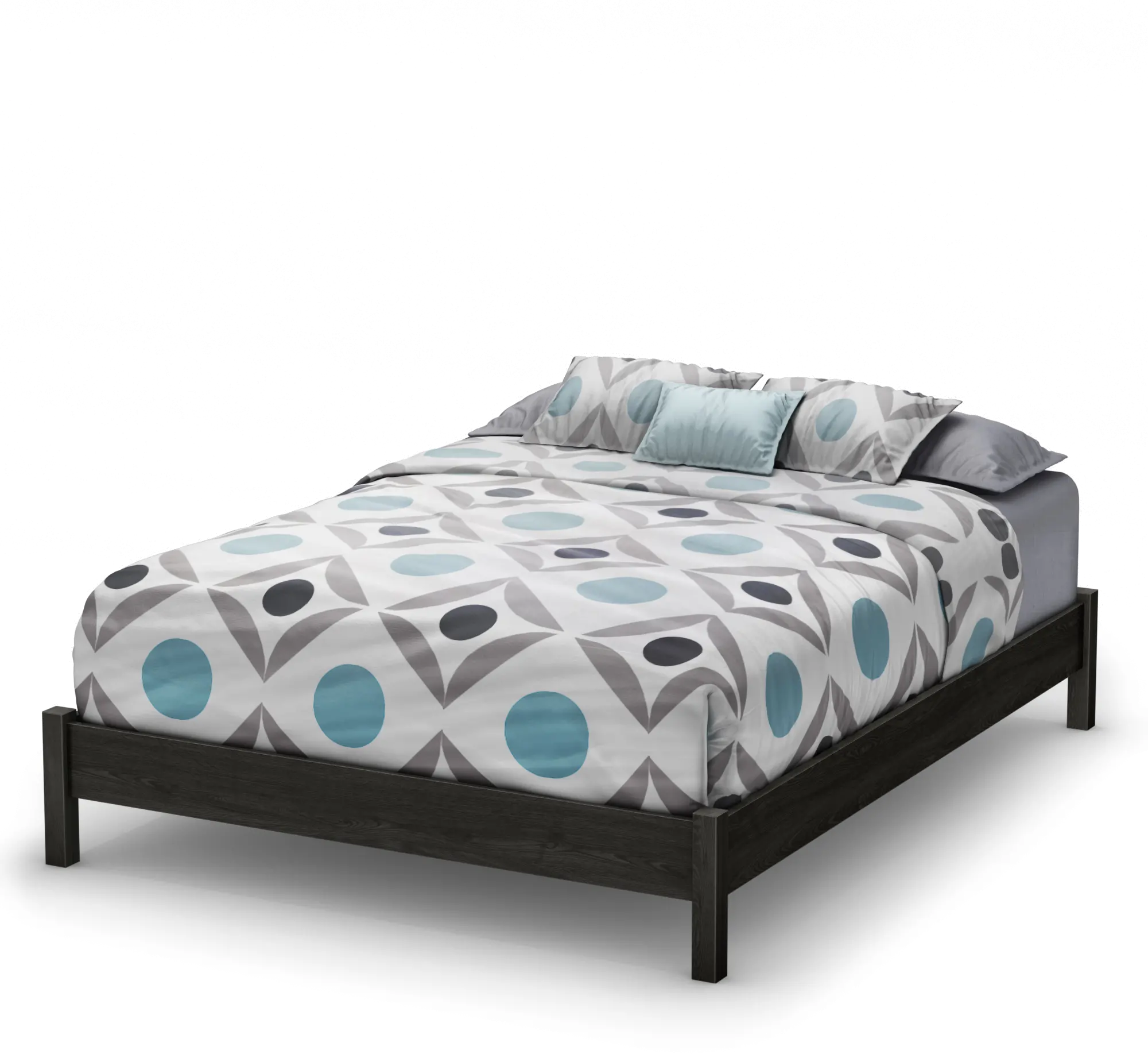 10561 Gray Oak Queen Platform Bed - Tao-1