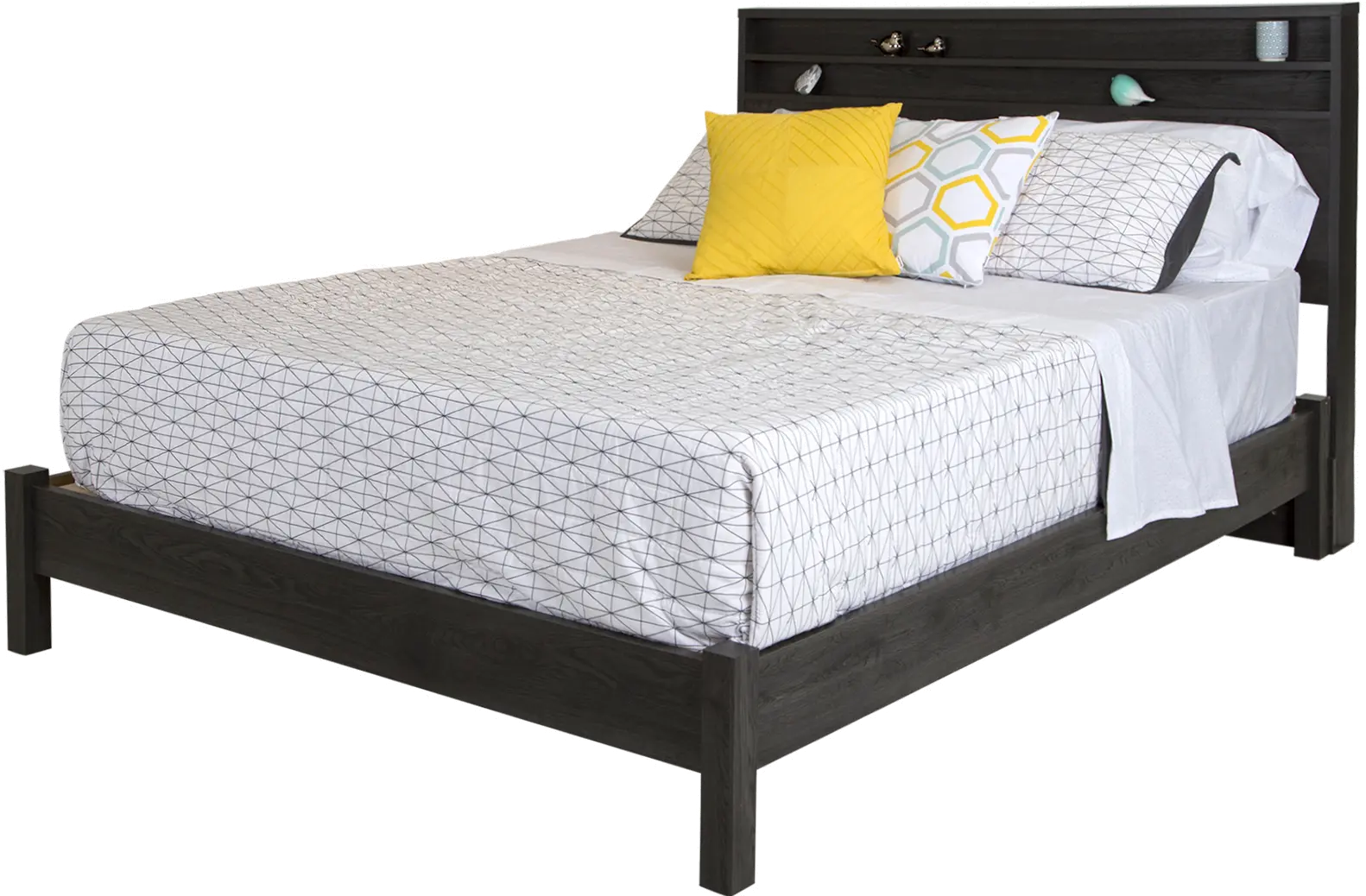 10561 Gray Oak Queen Platform Bed - Tao-2