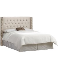 141NB-BRLNNTLC Linen Talc Tufted Wingback Full Size Headboard-3