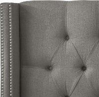 142NB-PWLNNGR Linen Gray Tufted Wingback Queen Headboard-4