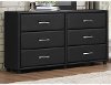 Clearance Contemporary Black Dresser - Lorenzi