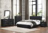 Contemporary Black 6 Piece Full Bedroom Set - Lorenzi