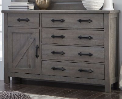 Gray Rustic Contemporary Door Chesser - Austin