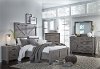 Gray Rustic Contemporary 6 Piece Queen Bedroom Set - Austin