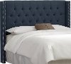 144NB-PWLNNNV Navy Blue Tufted Wingback California King Headboard