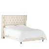 141NBBED-BRLNNTLC Linen Talc Diamond Tufted Wingback Full Size Bed-2
