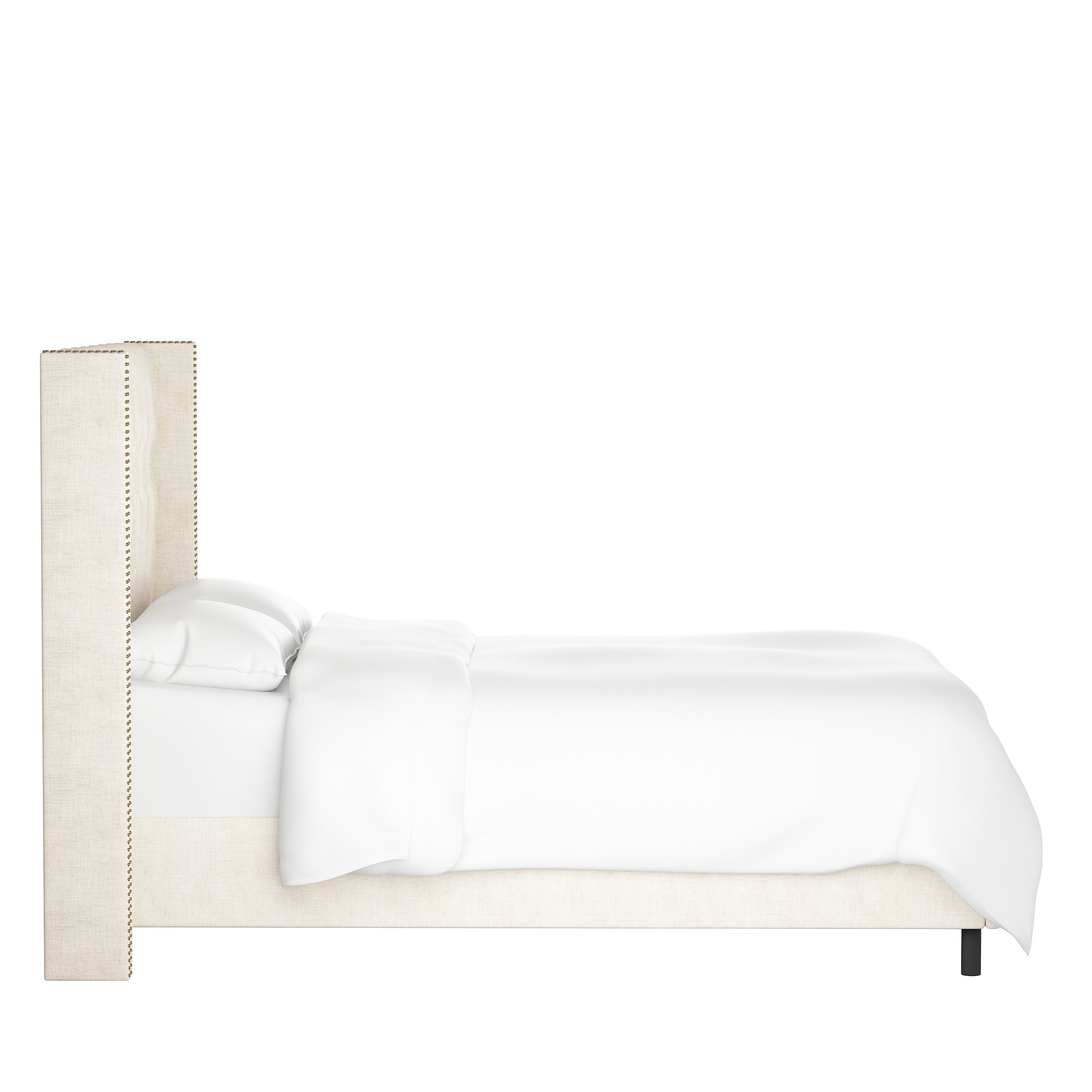 142NBBED-BRLNNTLC Linen Talc Diamond Tufted Wingback Queen Bed-4