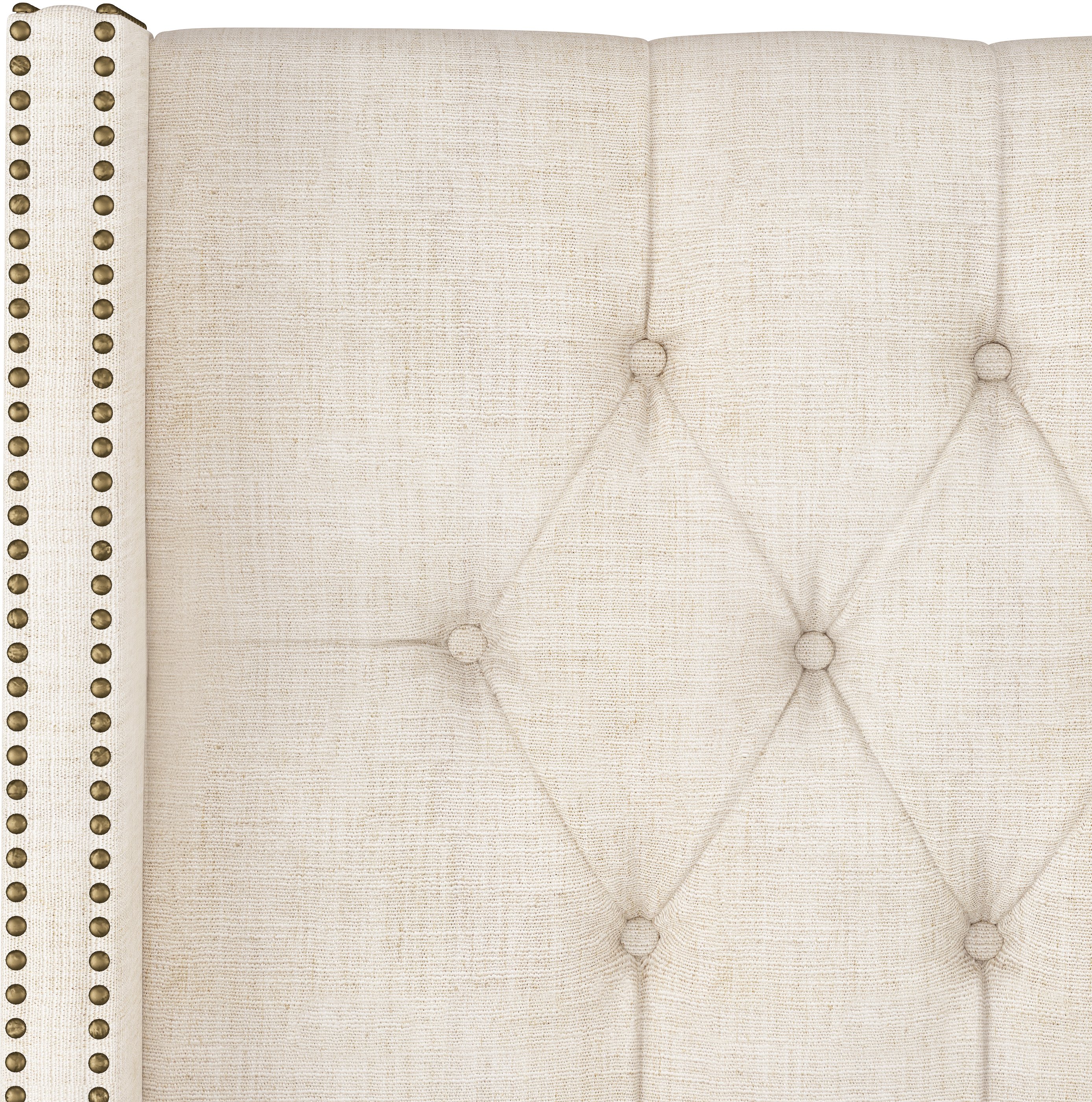 143NBBED-BRLNNTLC Linen Talc Diamond Tufted Wingback King Size Bed-5