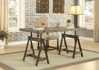 Adjustable Distressed Pine Desk - Camden