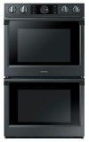 NV51K7770DG Samsung 30 Double Convection FlexDuo Wall Oven - Matte Black Stainless Steel