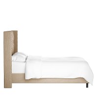 141NBBED-BRLNNSND Linen Sandstone Tufted Wingback Full Size Bed-4