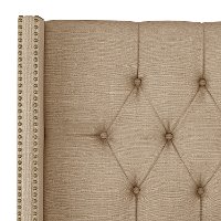 141NBBED-BRLNNSND Linen Sandstone Tufted Wingback Full Size Bed-5