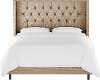 142NBBED-BRLNNSND Linen Sandstone Queen Diamond Tufted - Wingback Bed-3