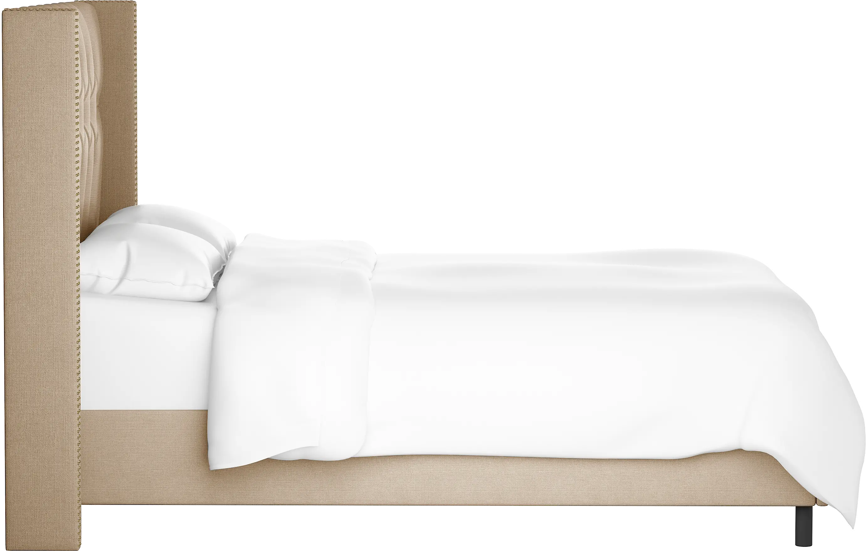 142NBBED-BRLNNSND Linen Sandstone Tufted Wingback Queen Bed-4