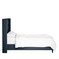 141NBBED-PWLNNNV Linen Navy Blue Tufted Wingback Full Size Bed-2