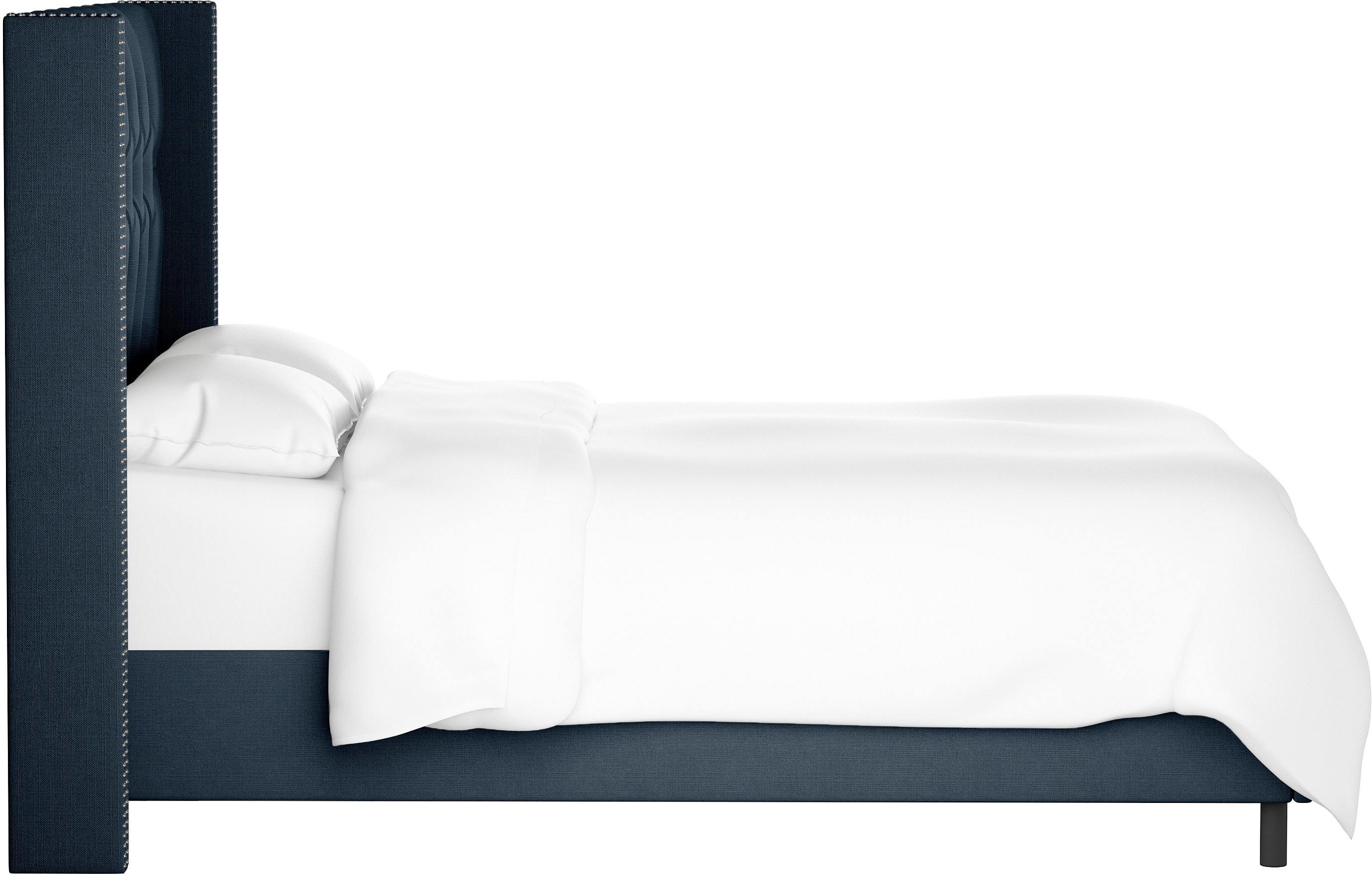 142NBBED-PWLNNNV Linen Navy Blue Tufted Wingback Queen Bed-4