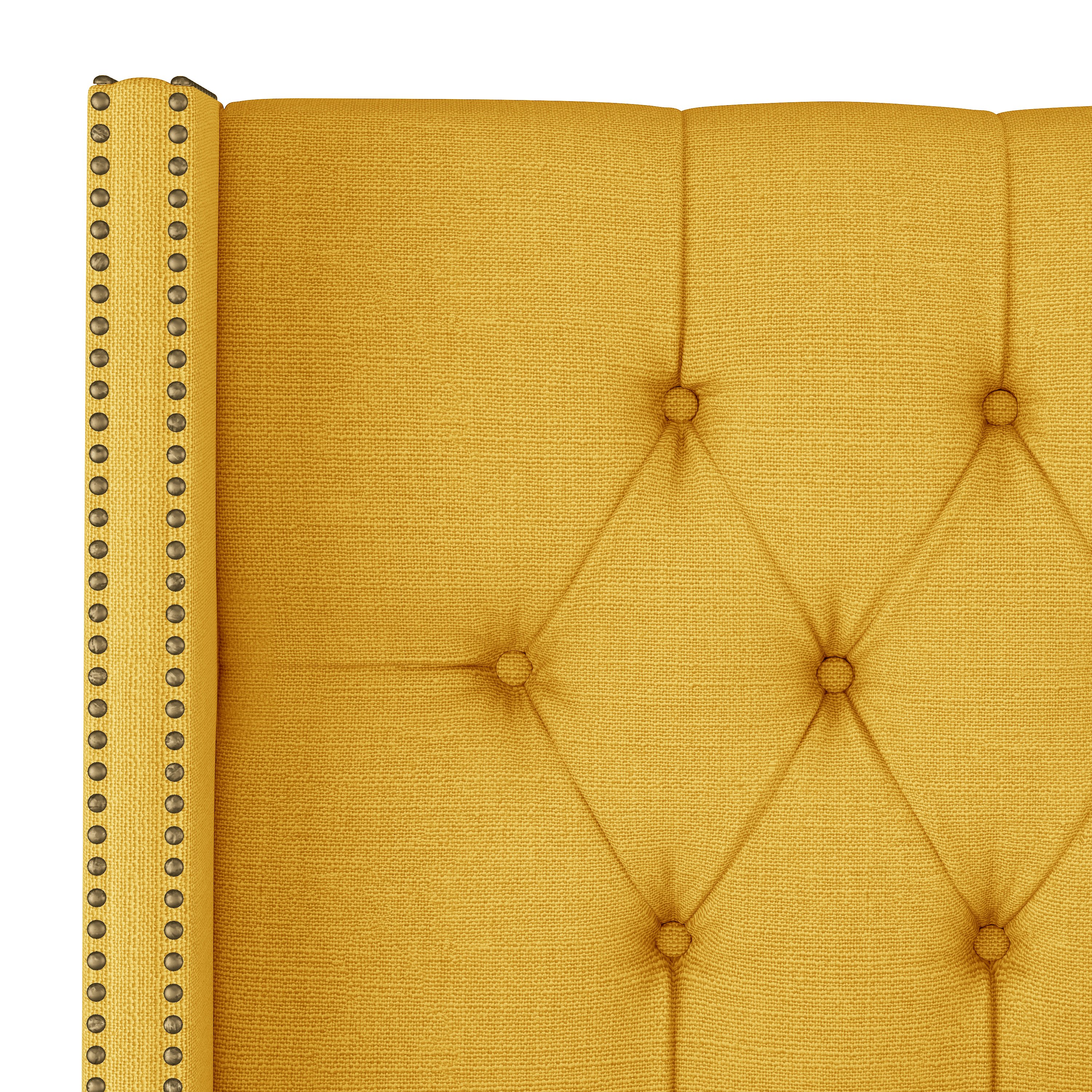 141NBBED-BRLNNFRNYLW Linen French Yellow Tufted Wingback Full Size Bed-5