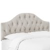 2720TVLVLGHGR Velvet Light Gray Tufted Twin Upholstered Headboard