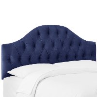2720TVLVNV Velvet Navy Tufted Twin Upholstered Headboard