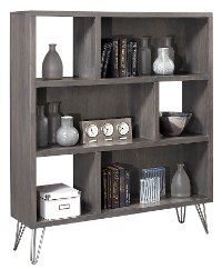 Modern Contemporary Driftwood Brown Bookcase - Studio
