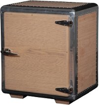 Oak Single Door Eclectic Accent Table - Ferault