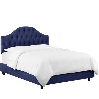 2720BEDVLVNV Velvet Navy Tufted Twin Upholstered Bed