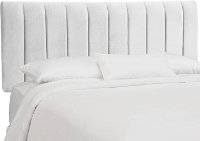 3650TMSTSNW Snow White Seam Twin Channel Headboard