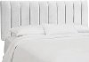 3653KMSTSNW Snow White Seam King Channel Headboard