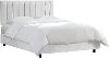 3652BEDMSTSNW Snow White Seam Queen Channel Bed