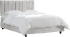 3650BEDMSTDV Dove Gray Seam Twin Channel Bed