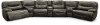 Gray Leather-Match Power Reclining Sectional Sofa - Max