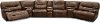 Brown Leather-Match Power Reclining Sectional Sofa - Max-2