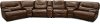 Brown Leather-Match Power Reclining Sectional Sofa - Max-3