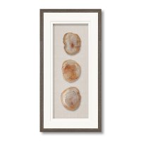 Natural Agate Shadow Box with Reclaimed Wood Frame