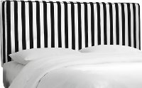 480TCNPSTRBLC Black & White Stripe Upholstered Twin Headboard