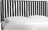 481FCNPSTRBLC Black & White Stripe Upholstered Full Size Headboard