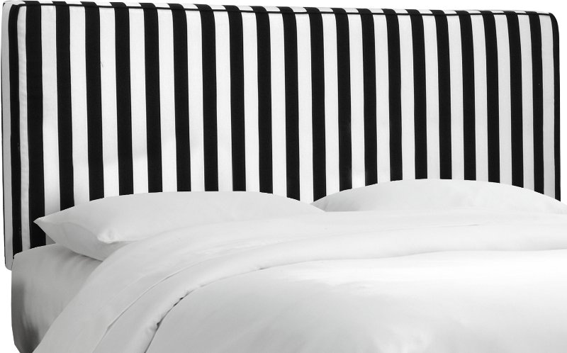 Black White Stripe Upholstered Full Size Headboard Rc Willey Black White Stripe Upholstered Full Size Headboard Rc Willey Furniture