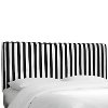 484CCNPSTRBLC Black & White Stripe Upholstered California King Headboard